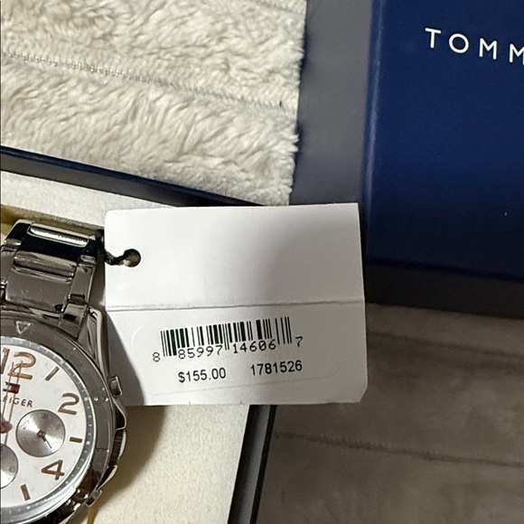 Tommy Hilfiger Silver and White Watch